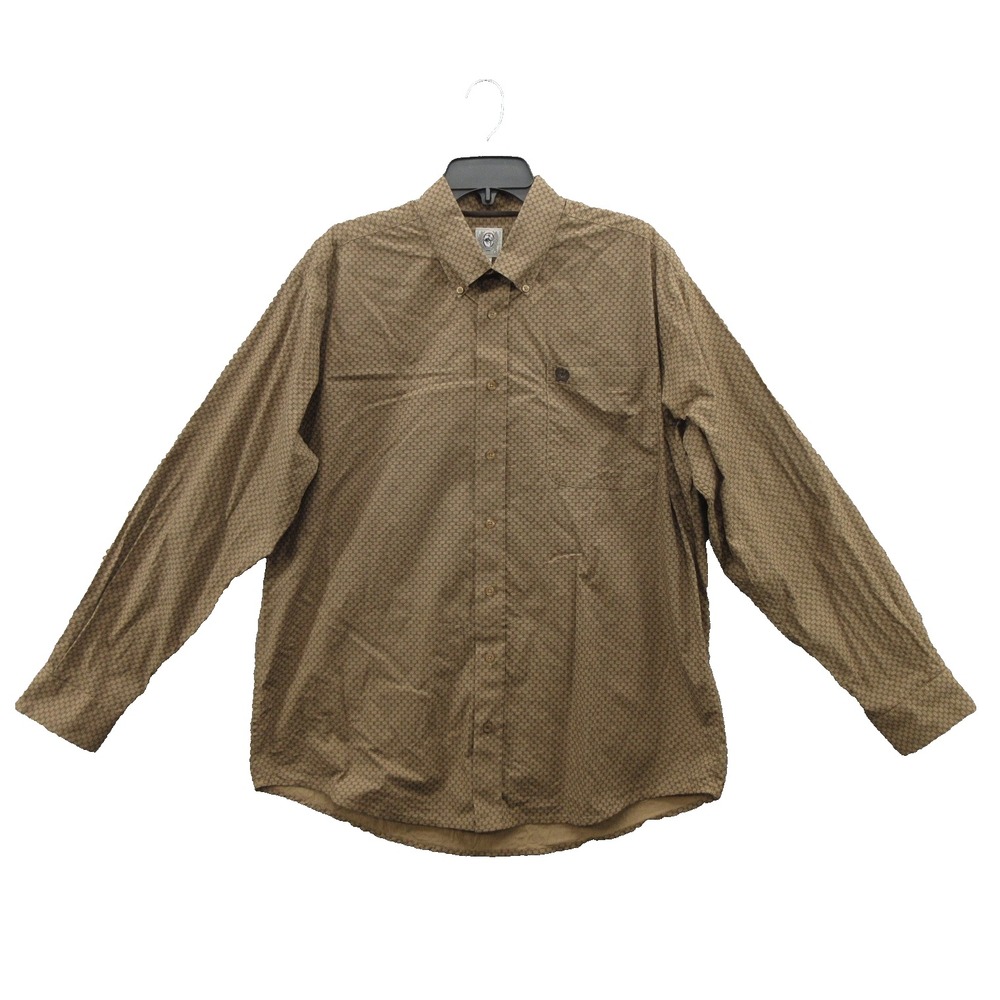 Cinch Men Shirt Medium Western Long Sleeve Stretch 100% Cotton New